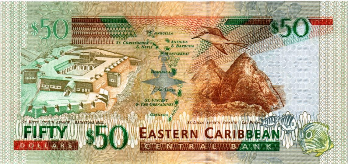 ВОСТОЧНЫЕ КАРИБЫ 50 ДОЛЛАРОВ (K - СЕНТ КИТС) мини 2