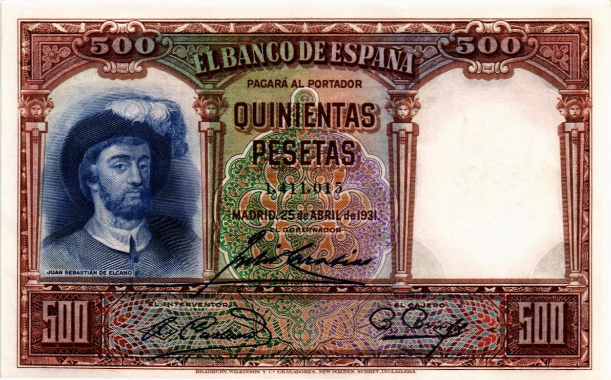 ИСПАНИЯ 500 ПЕСЕТ (25.04.1931) мини 1