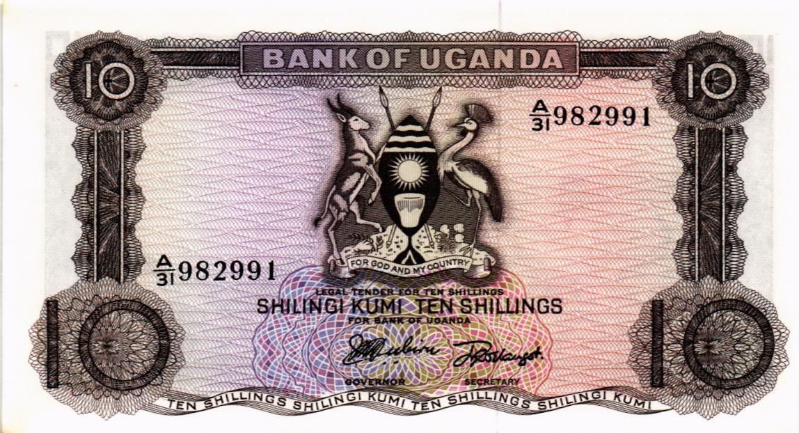 УГАНДА 10 ШИЛЛИНГОВ мини 1