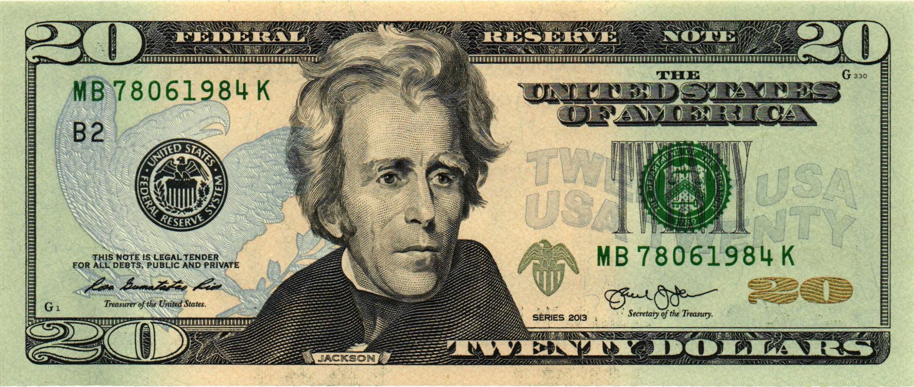 США 20 ДОЛЛАРОВ (K-Даллас)