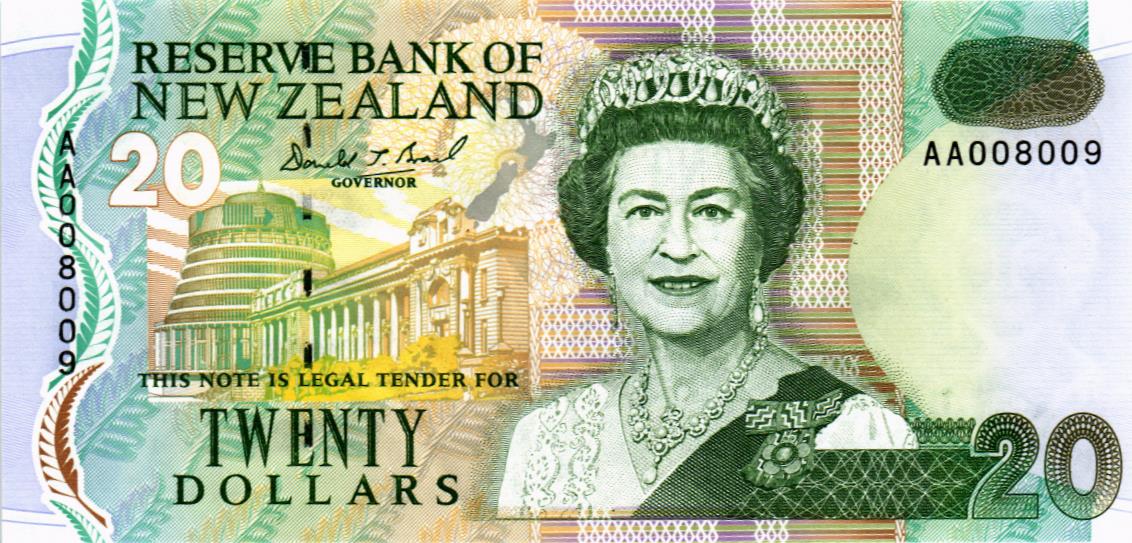 НОВАЯ ЗЕЛАНДИЯ 20 ДОЛЛАРОВ (-AA-) мини 1