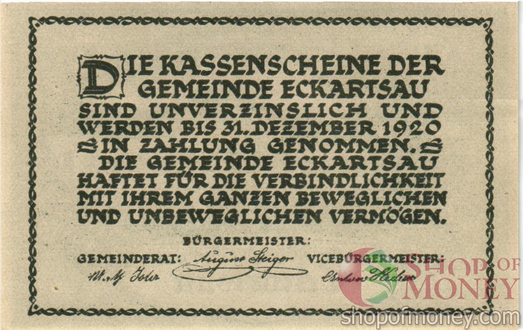 АВСТРИЯ 30 ХЕЛЛЕРОВ (НОТГЕЛЬД) мини 2