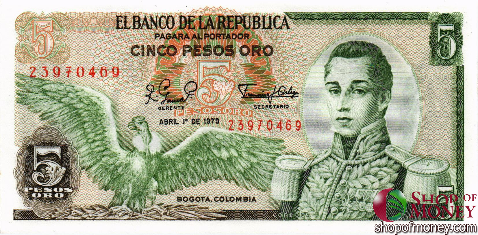 КОЛУМБИЯ 5 ПЕСО (01.04.1979) мини 1