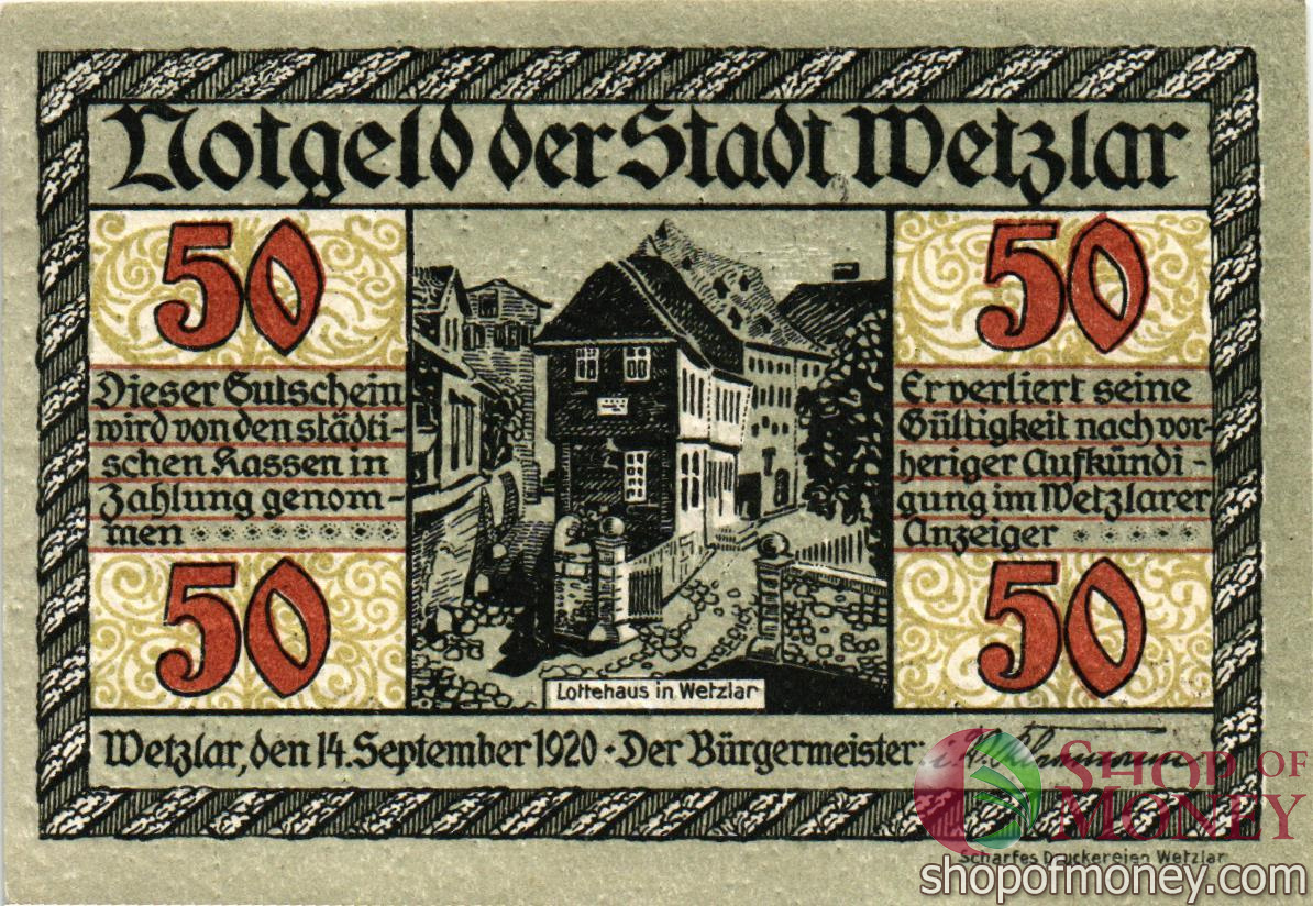 ГЕРМАНИЯ 50 ПФЕННИГОВ (НОТГЕЛЬД) мини 1