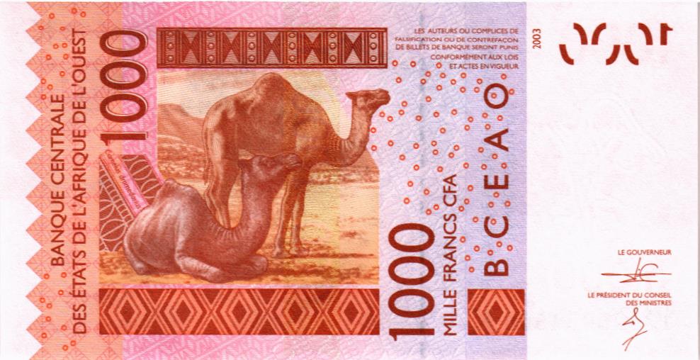 WAS - СЕНЕГАЛ 1000 ФРАНКОВ (K) мини 2