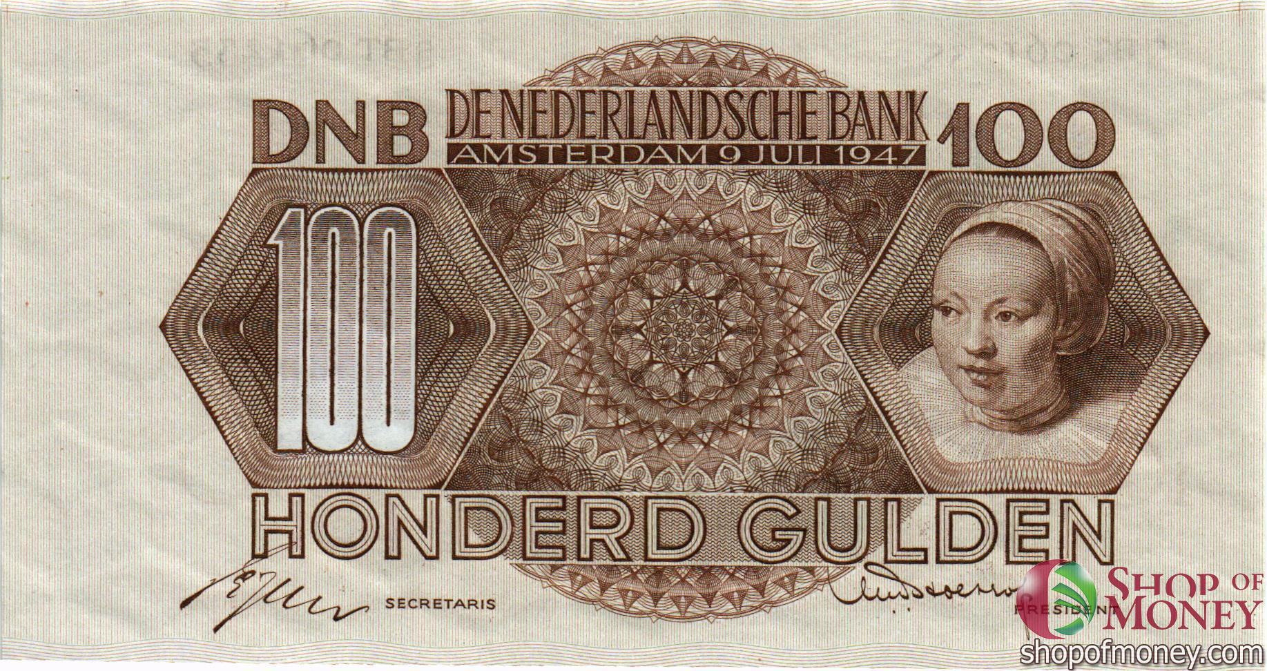 НИДЕРЛАНДЫ 100 ГУЛЬДЕНОВ