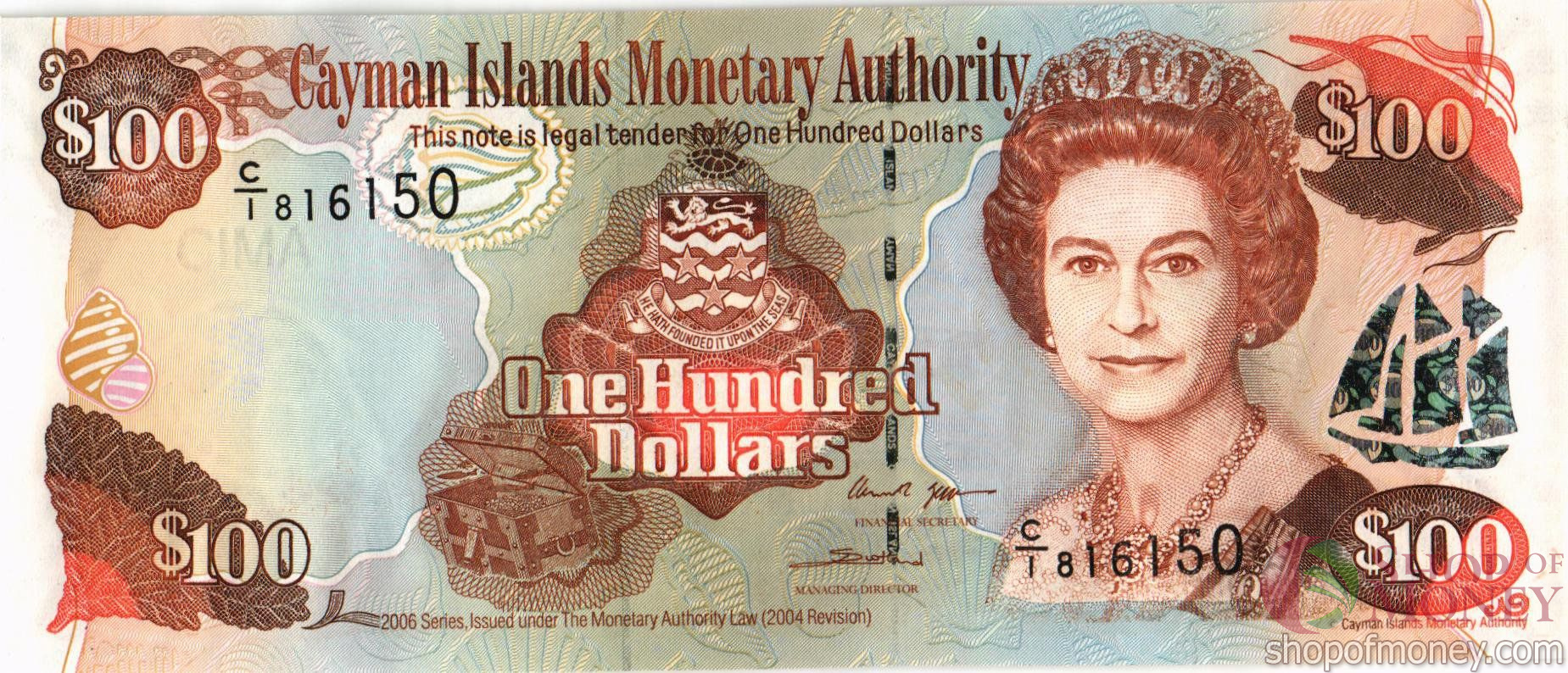 КАЙМАНОВЫ ОСТРОВА 100 ДОЛЛАРОВ
