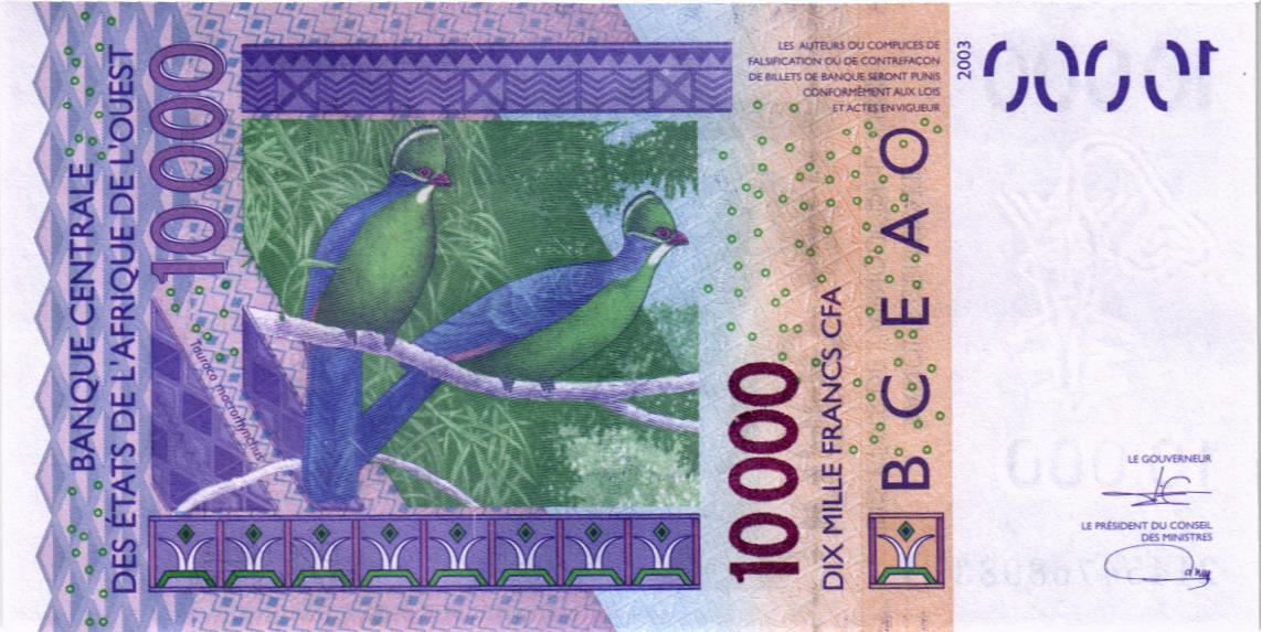 WAS - МАЛИ 10000 ФРАНКОВ (D) мини 2