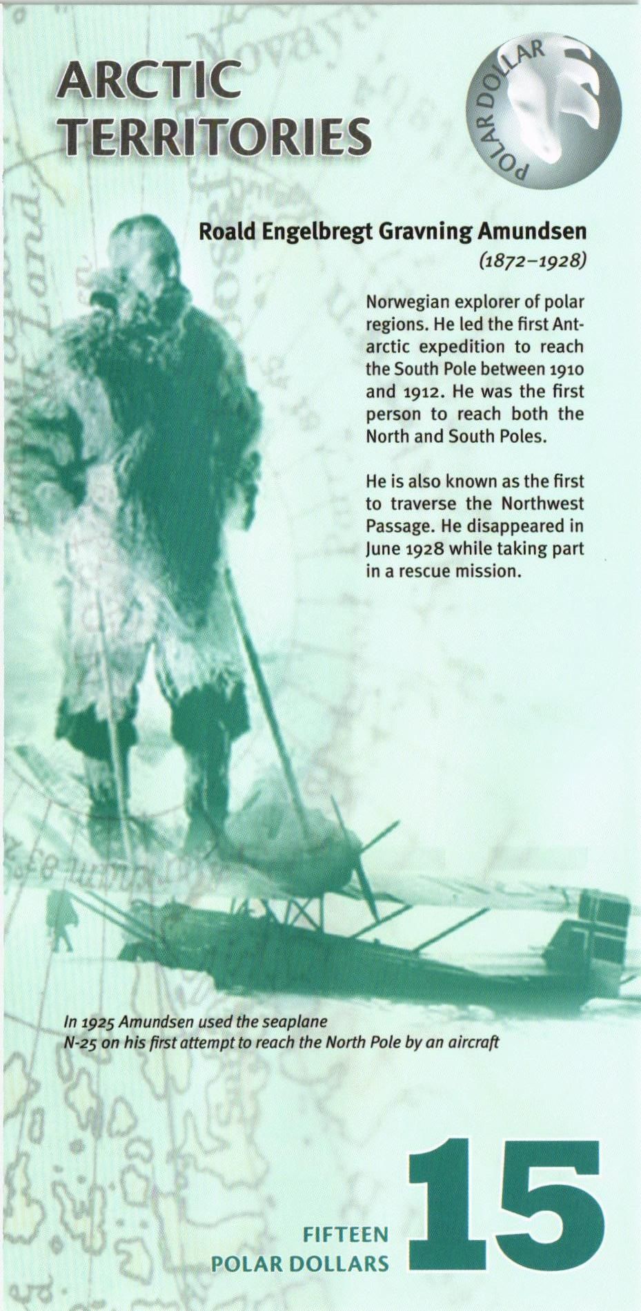 АРКТИЧЕСКИЕ ТЕРРИТОРИИ 15 ДОЛЛАРОВ мини 2