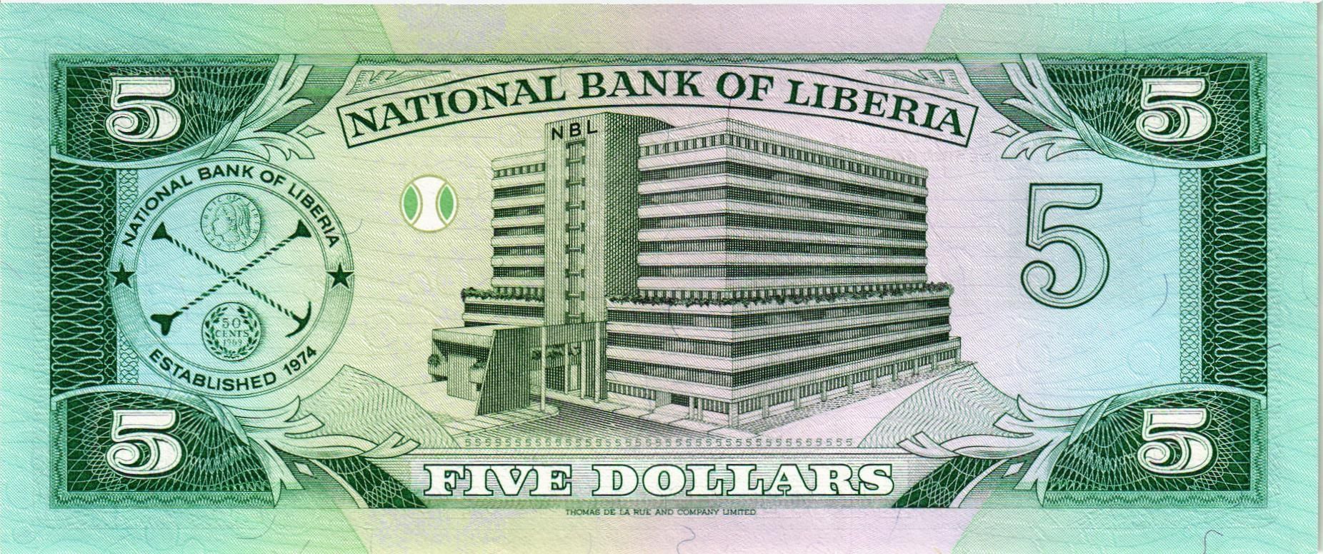 ЛИБЕРИЯ 5 ДОЛЛАРОВ мини 2