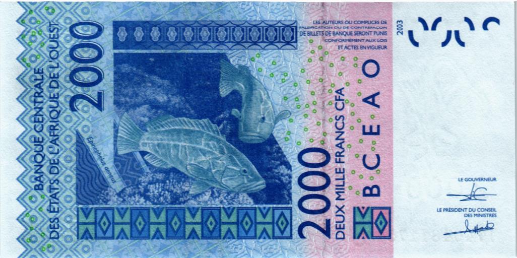 WAS - ГВИНЕЯ-БИСАУ 2000 ФРАНКОВ (S) мини 2