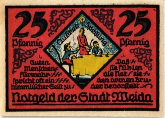 ГЕРМАНИЯ 25 ПФЕННИГОВ (НОТГЕЛЬД) мини 2