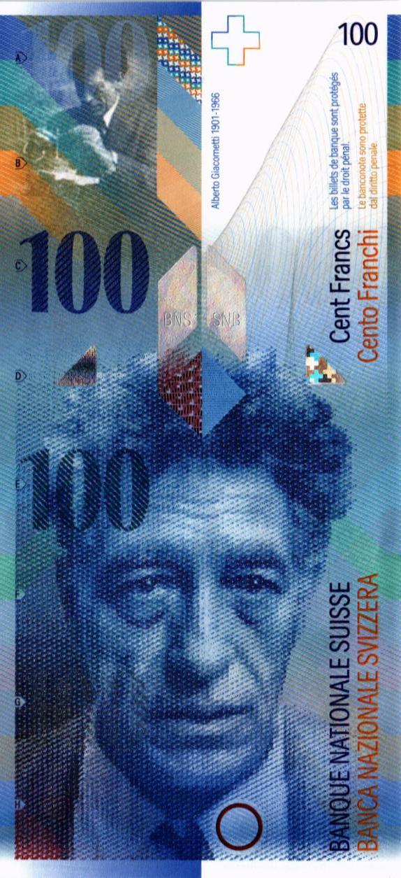ШВЕЙЦАРИЯ 100 ФРАНКОВ мини 1
