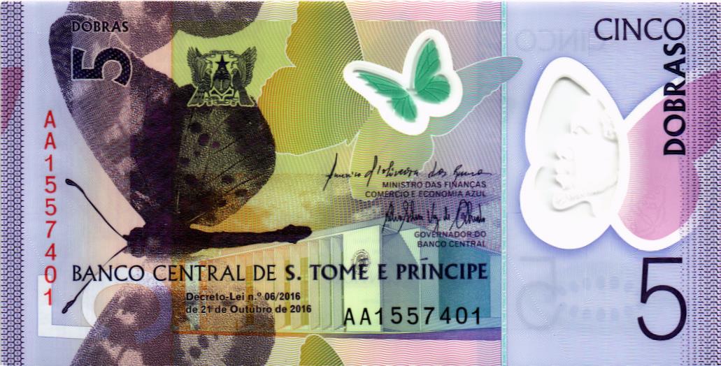 САН-ТОМЕ И ПРИНСИПИ 5 ДОБР (ПОЛИМЕР)