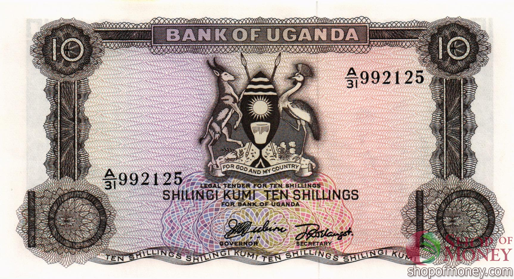 УГАНДА 10 ШИЛЛИНГОВ