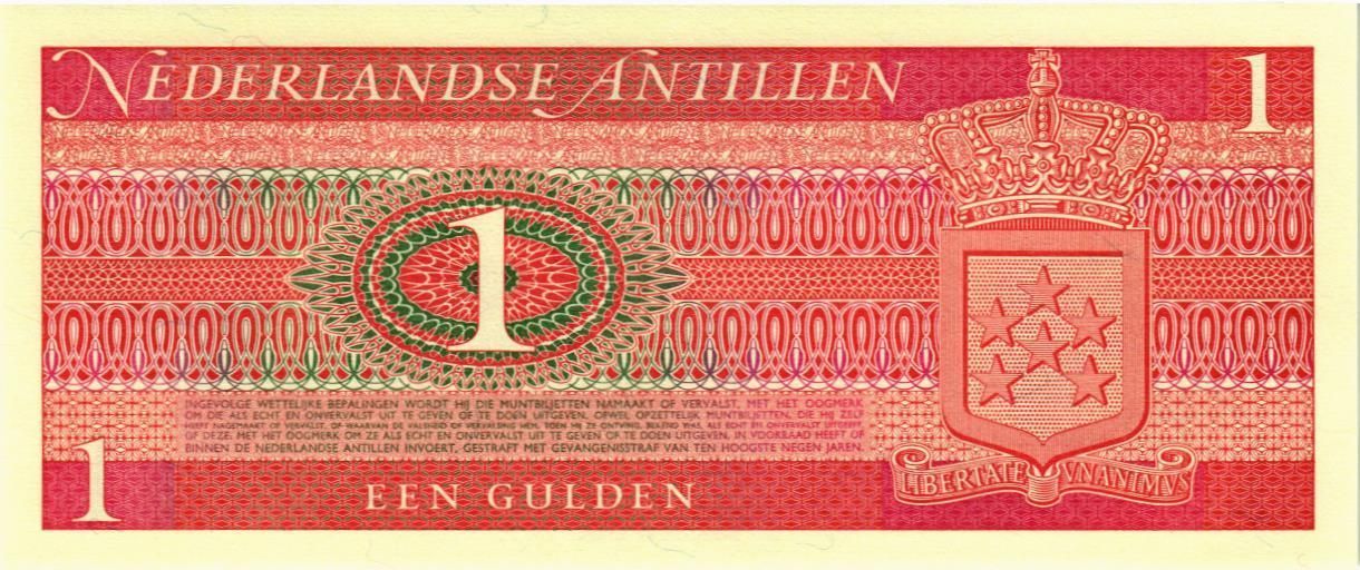НИДЕРЛАНДСКИЕ АНТИЛЬСКИЕ ОСТРОВА 1 ГУЛЬДЕН мини 2