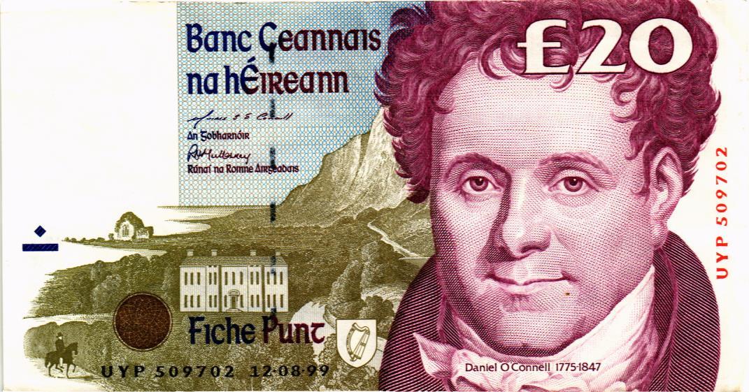 ИРЛАНДИЯ 20 ФУНТОВ (12.08.1999)
