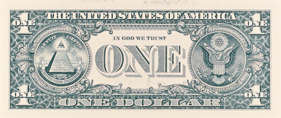 США 1 ДОЛЛАР (B - НЬЮ-ЙОРК - PMG - ГРЕЙД 64) #B02826780D мини 3