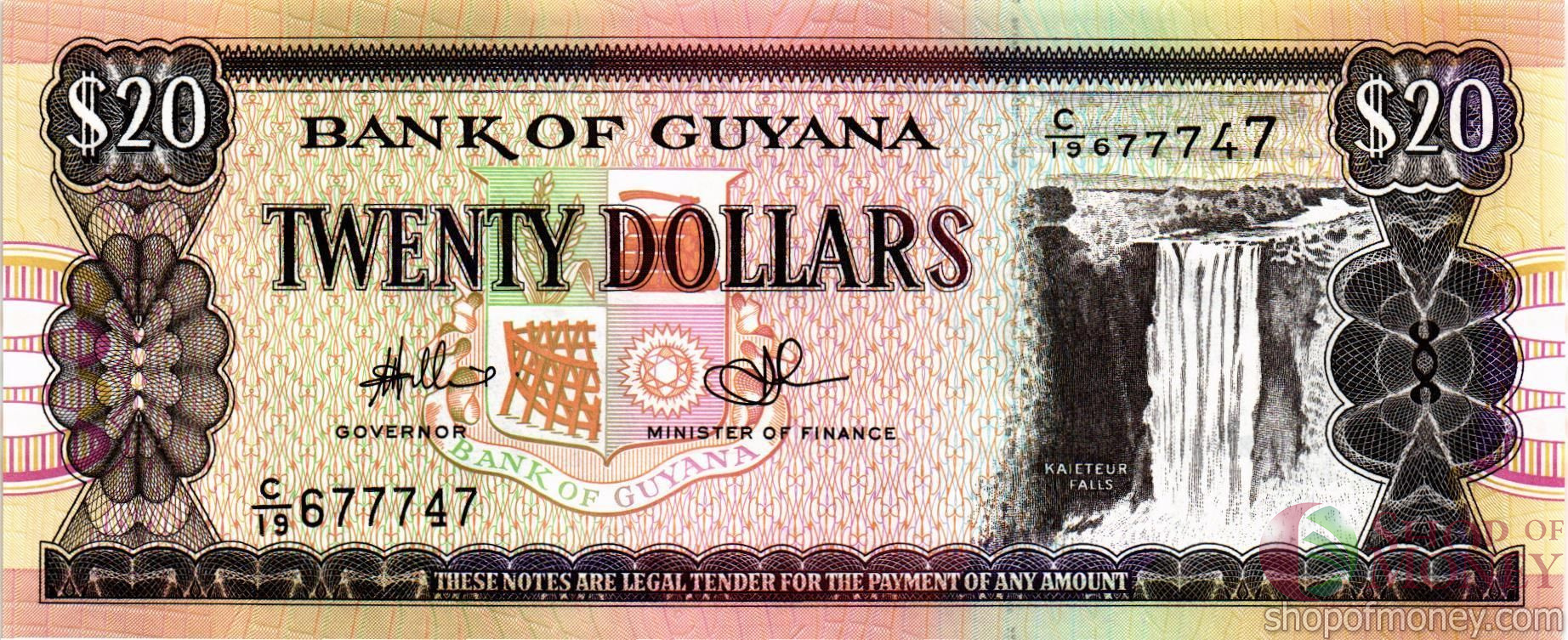 ГАЙАНА 20 ДОЛЛАРОВ мини 1