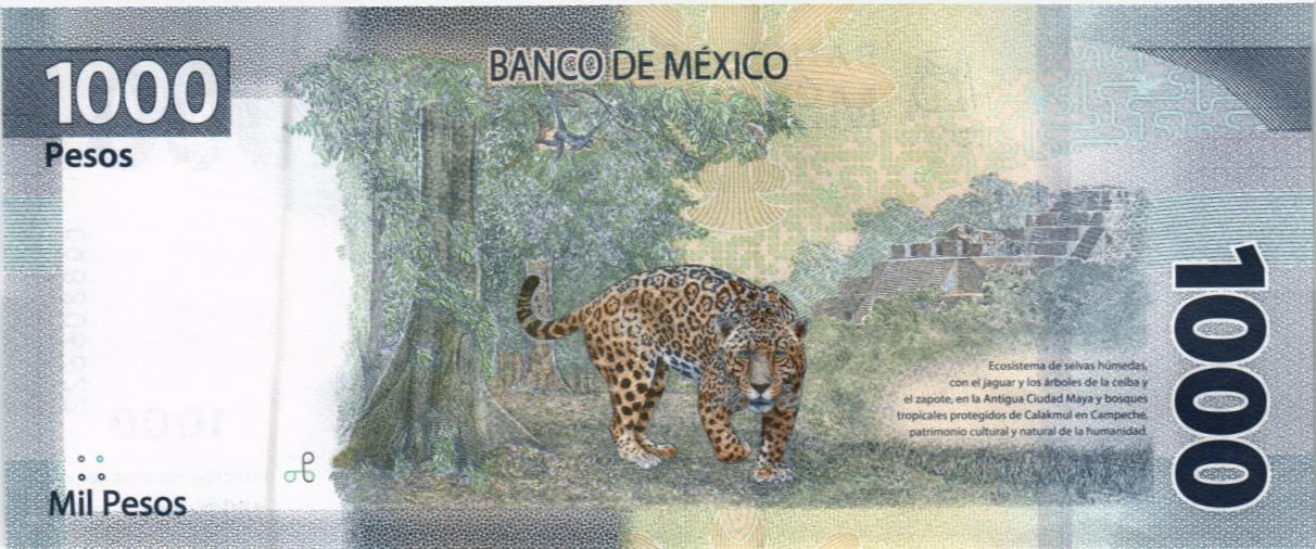 МЕКСИКА 1000 ПЕСО (НАДПЕЧАТКА) мини 2