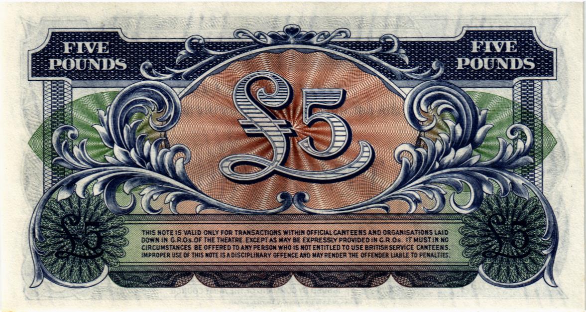 ВЕЛИКОБРИТАНИЯ / АНГЛИЯ 5 ФУНТОВ (БРИТАНСКАЯ АРМИЯ) мини 2