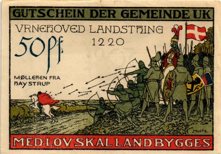 ДАНИЯ-ГЕРМАНИЯ 50 ПФЕННИГОВ (НОТГЕЛЬД)