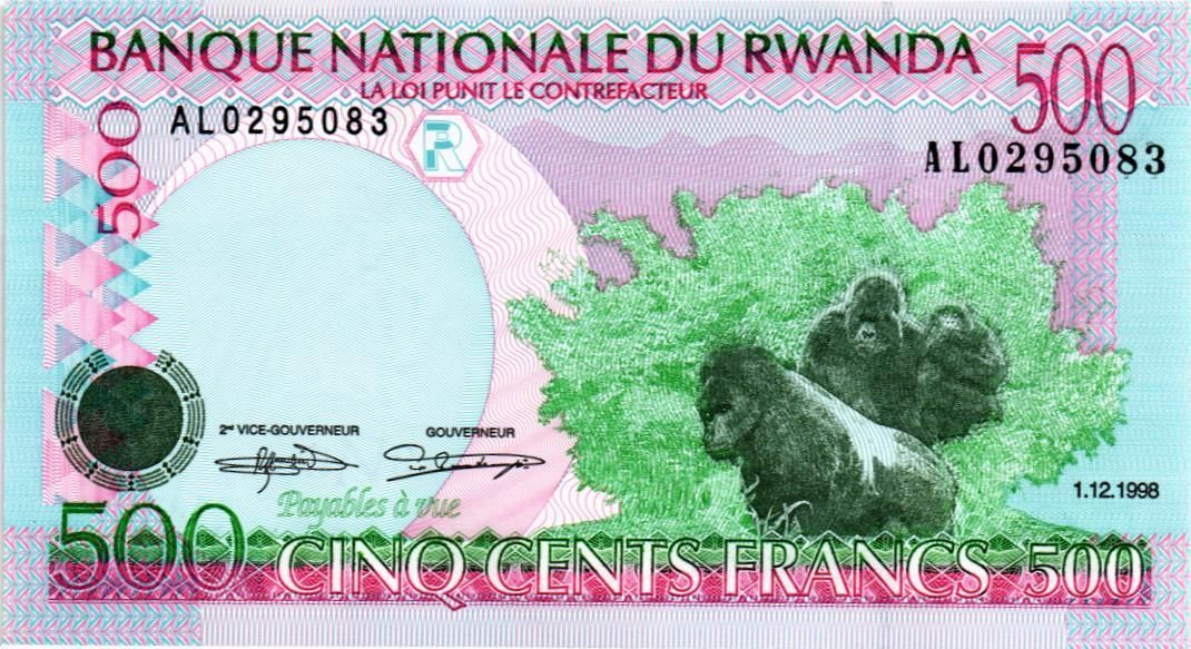 РУАНДА 500 ФРАНКОВ