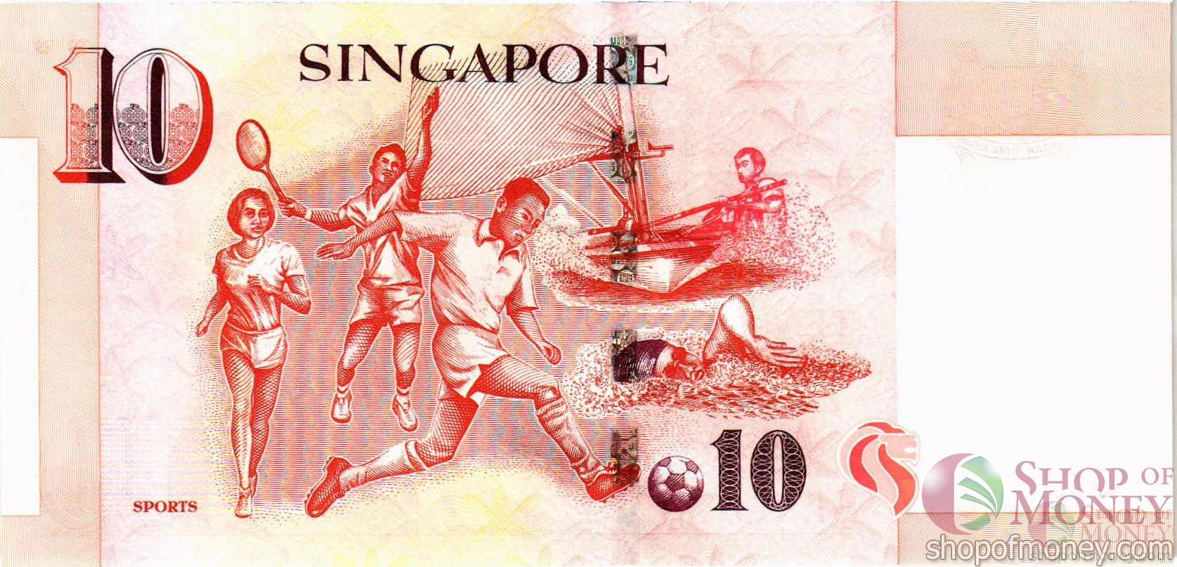 СИНГАПУР 10 ДОЛЛАРОВ мини 2