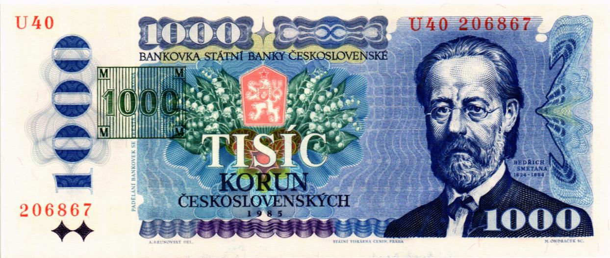 ЧЕХОСЛОВАКИЯ 1000 КРОН