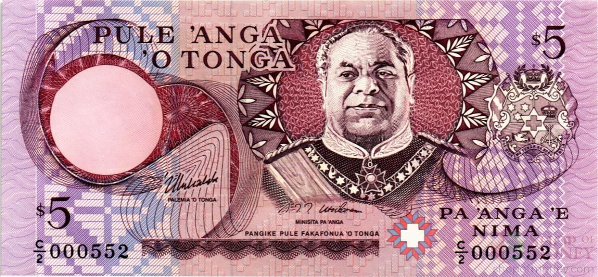ТОНГА 5 ПААНГА (НИЗКИЙ НОМЕР)