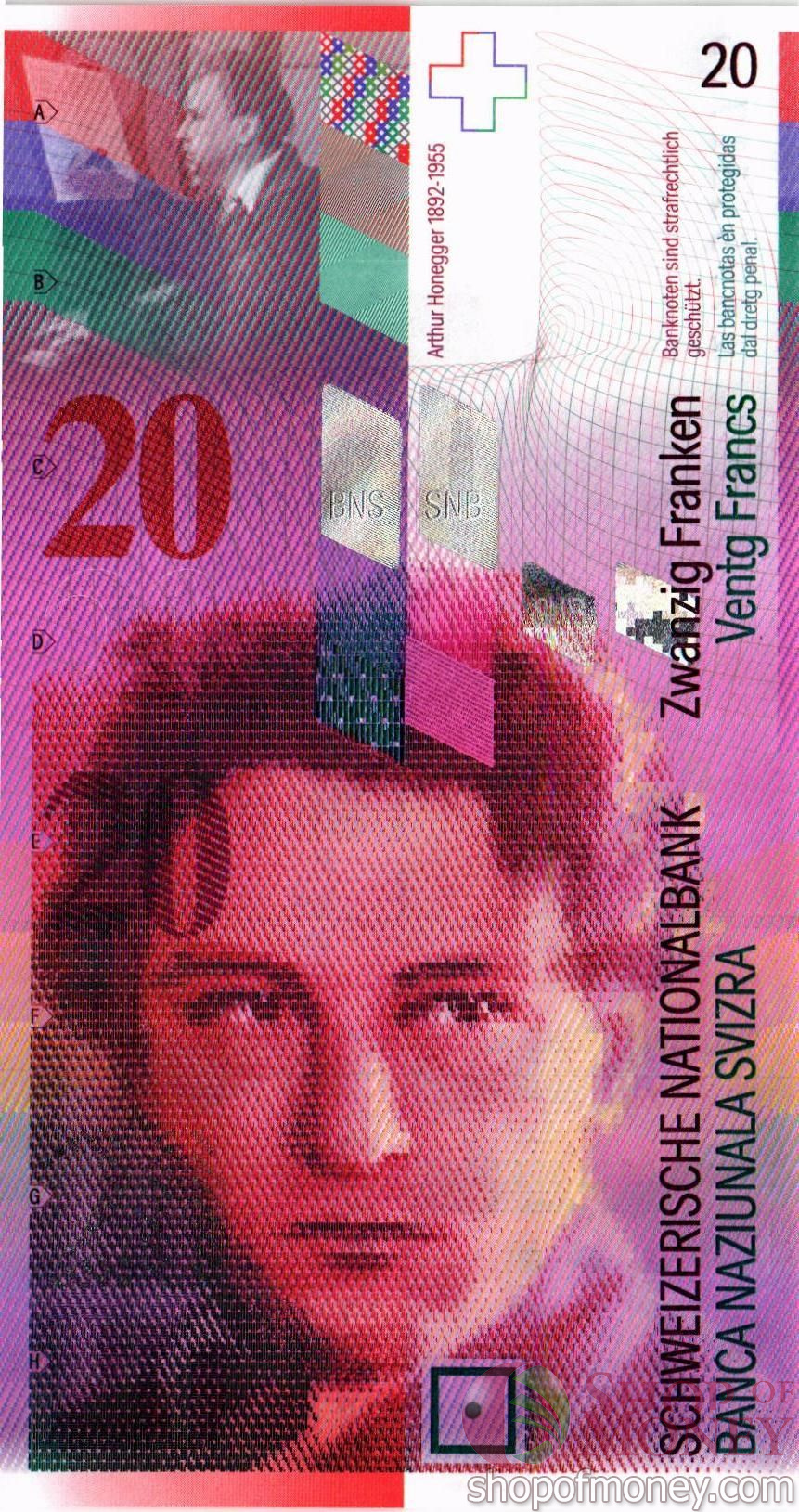 ШВЕЙЦАРИЯ 20 ФРАНКОВ