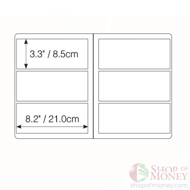 АЛЬБОМ ДЛЯ КОЛЛЕКЦИОНИРОВАНИЯ БАНКНОТ НА 20 ЛИСТОВ С 3 ОТДЕЛЕНИЯМИ мини 4