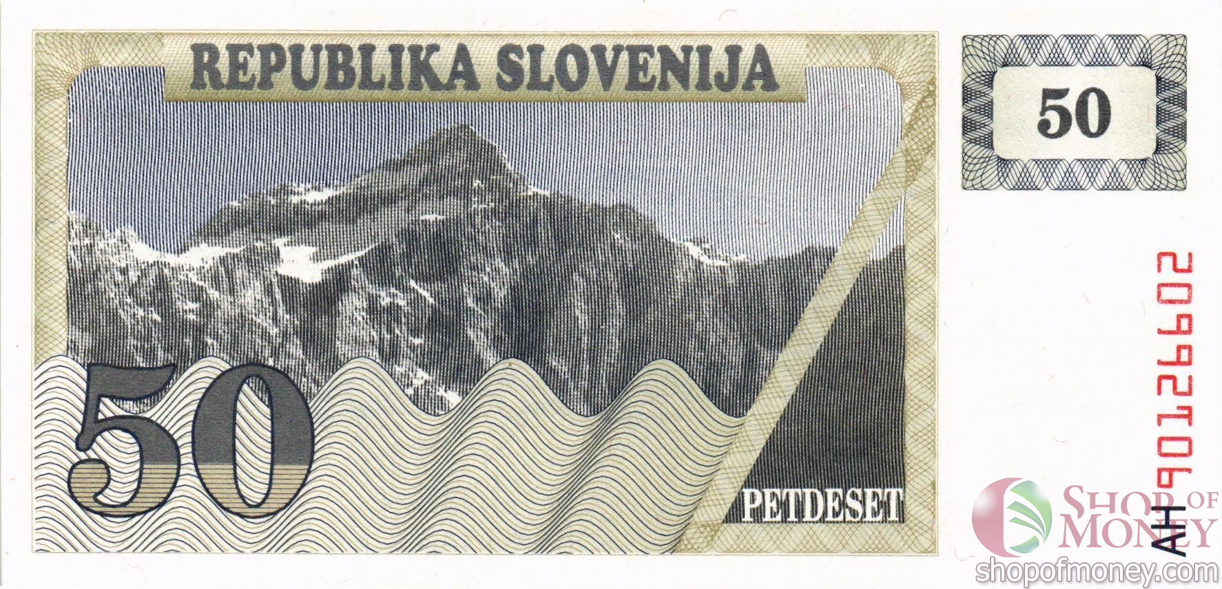 СЛОВЕНИЯ 50 ТОЛАРОВ мини 2