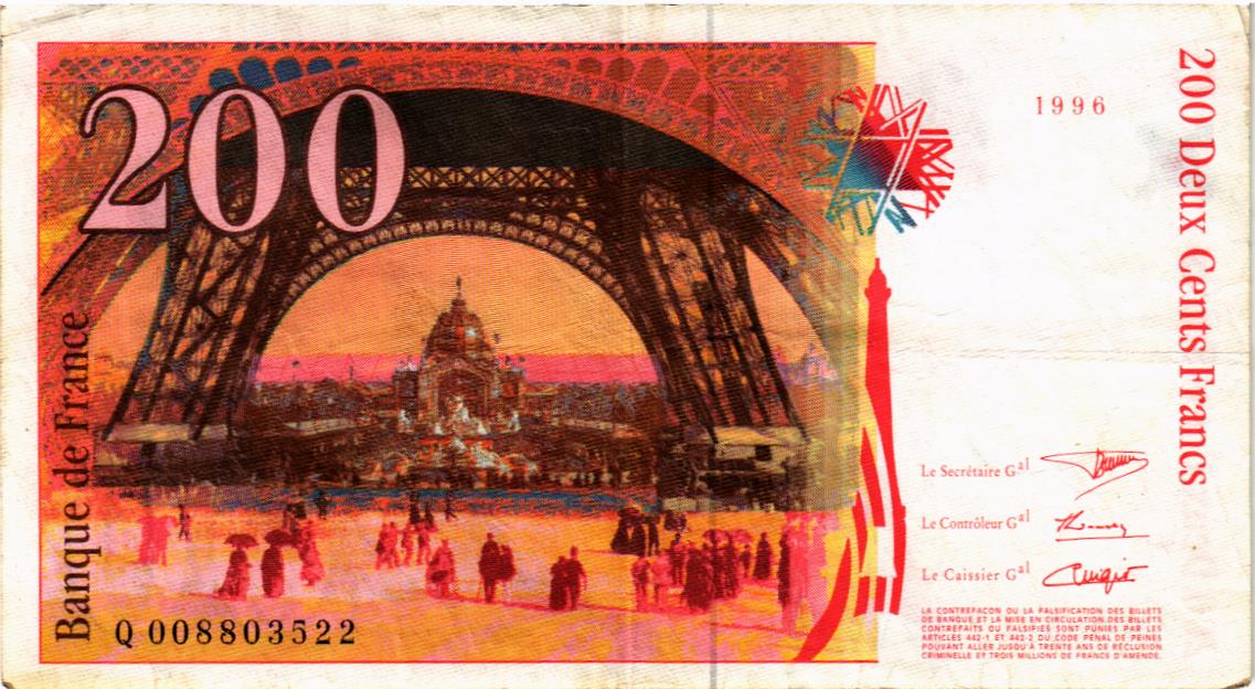 ФРАНЦИЯ 200 ФРАНКОВ мини 2