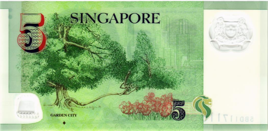 СИНГАПУР 5 ДОЛЛАРОВ мини 2