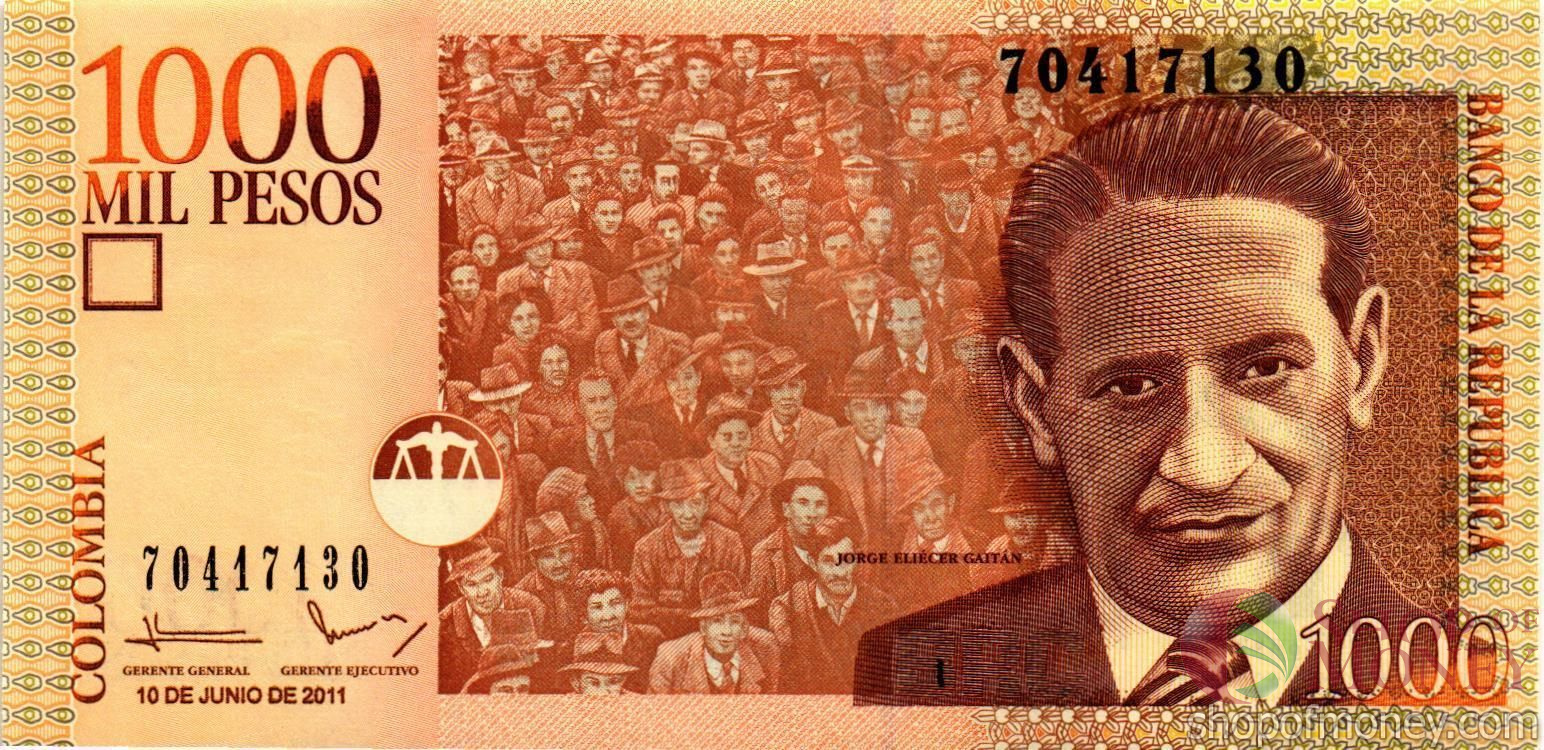 КОЛУМБИЯ 1000 ПЕСО (10.06.2011) мини 1