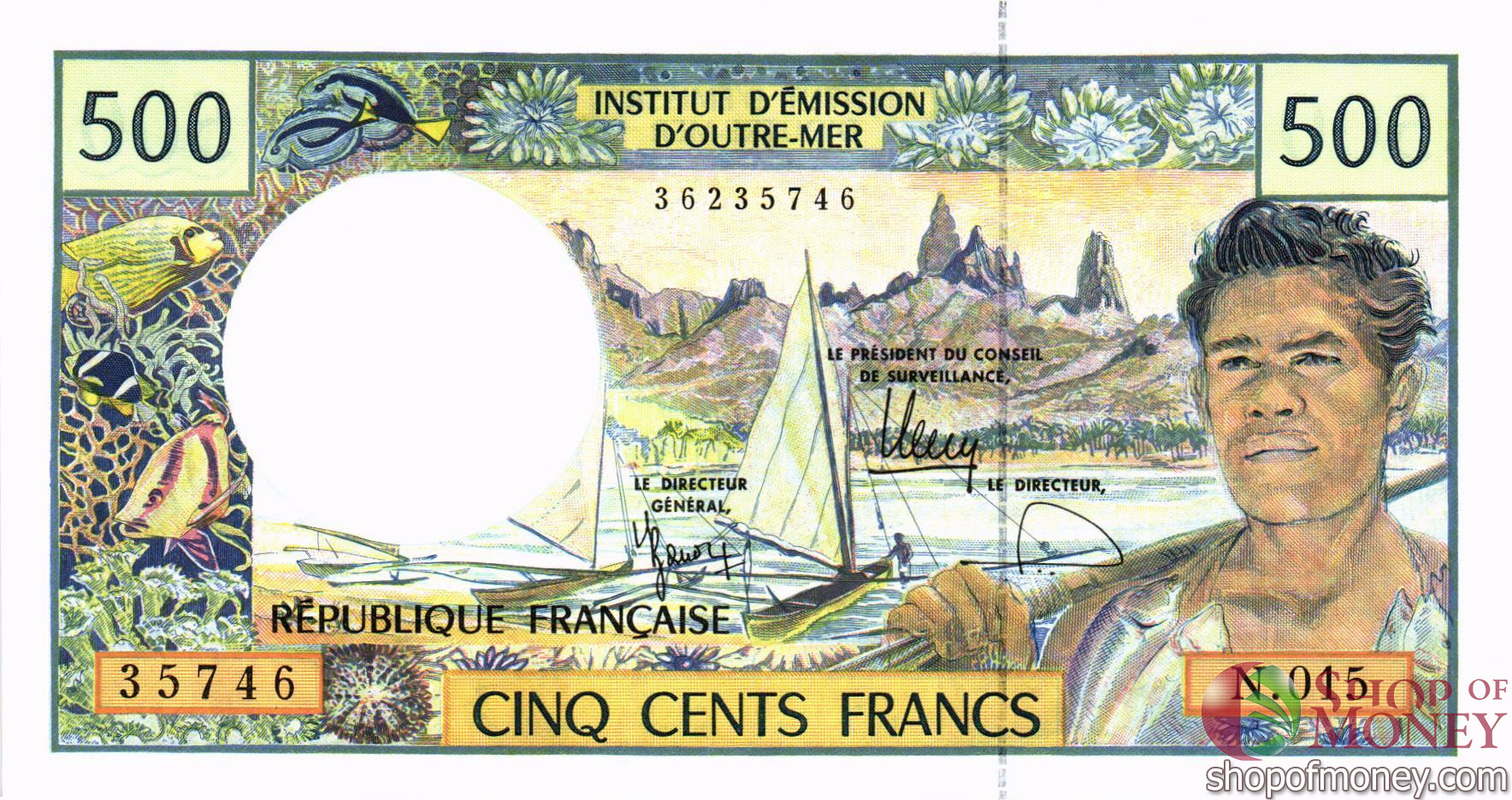 ФРАНЦУЗСКАЯ ПОЛИНЕЗИЯ 500 ФРАНКОВ мини 1
