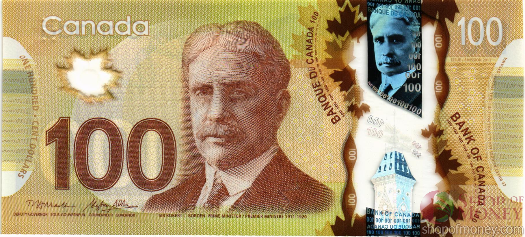 КАНАДА 100 ДОЛЛАРОВ