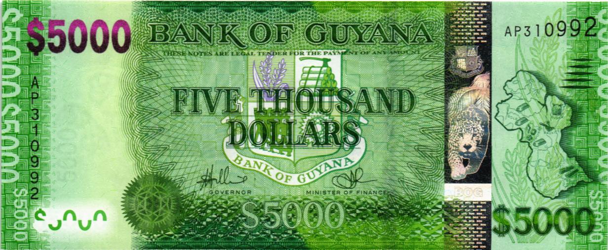ГАЙАНА 5000 ДОЛЛАРОВ мини 1
