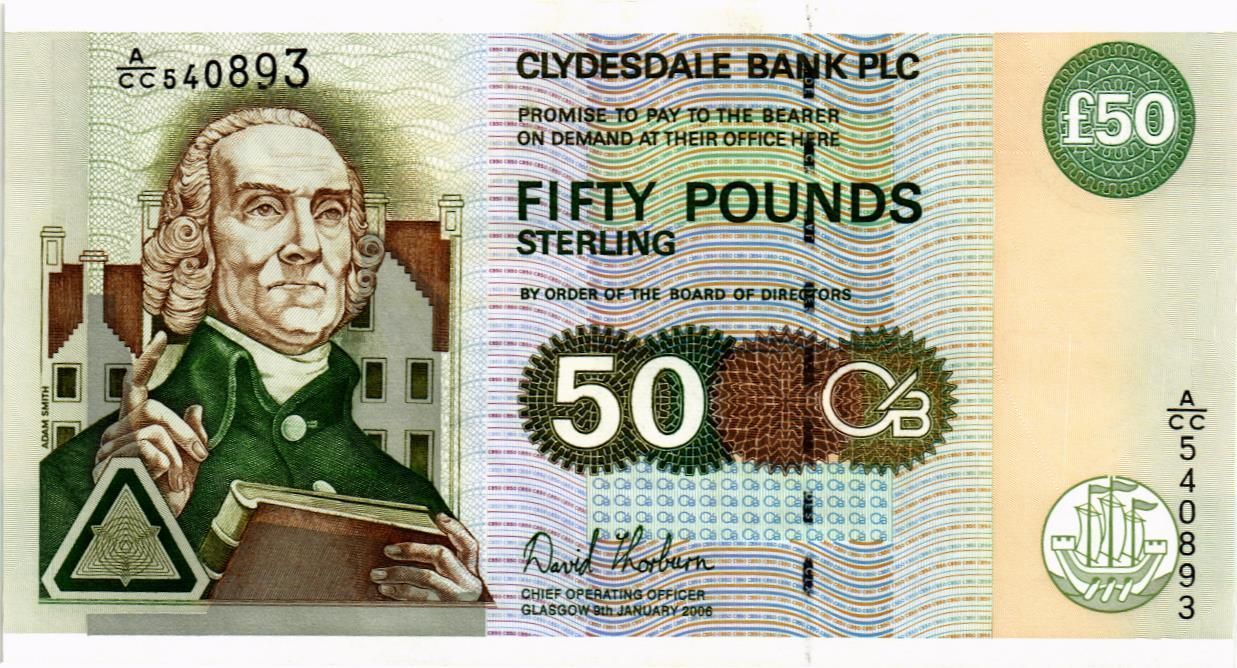 ШОТЛАНДИЯ 50 ФУНТОВ