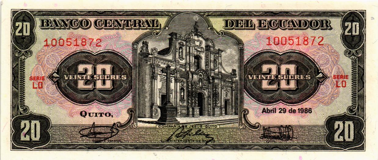 ЭКВАДОР 20 CУКРЕ мини 1