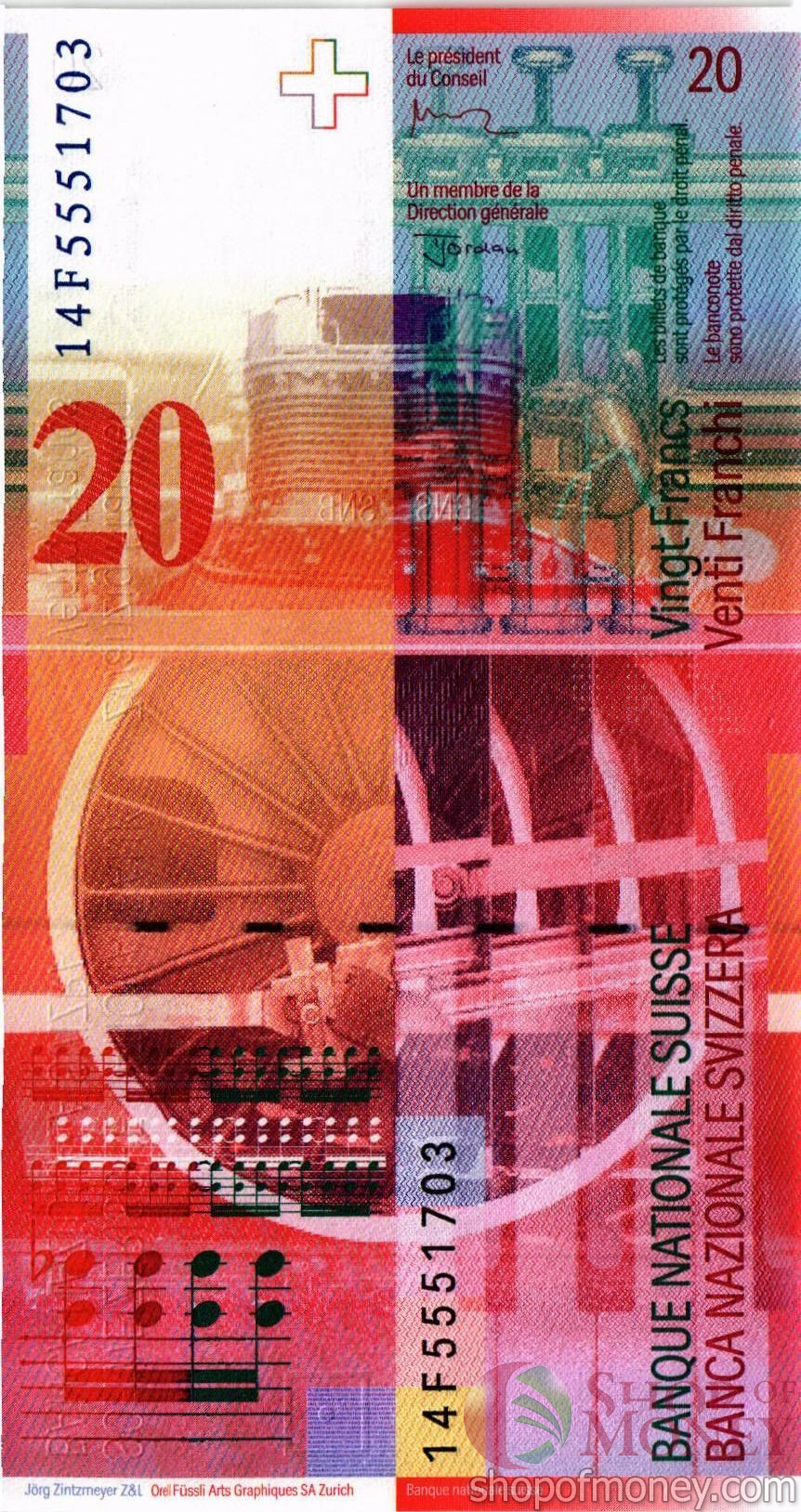 ШВЕЙЦАРИЯ 20 ФРАНКОВ мини 2