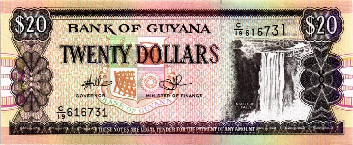 ГАЙАНА 20 ДОЛЛАРОВ