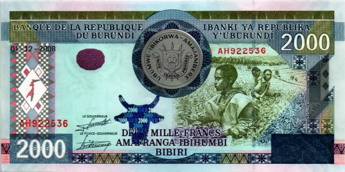 БУРУНДИ 2000 ФРАНКОВ