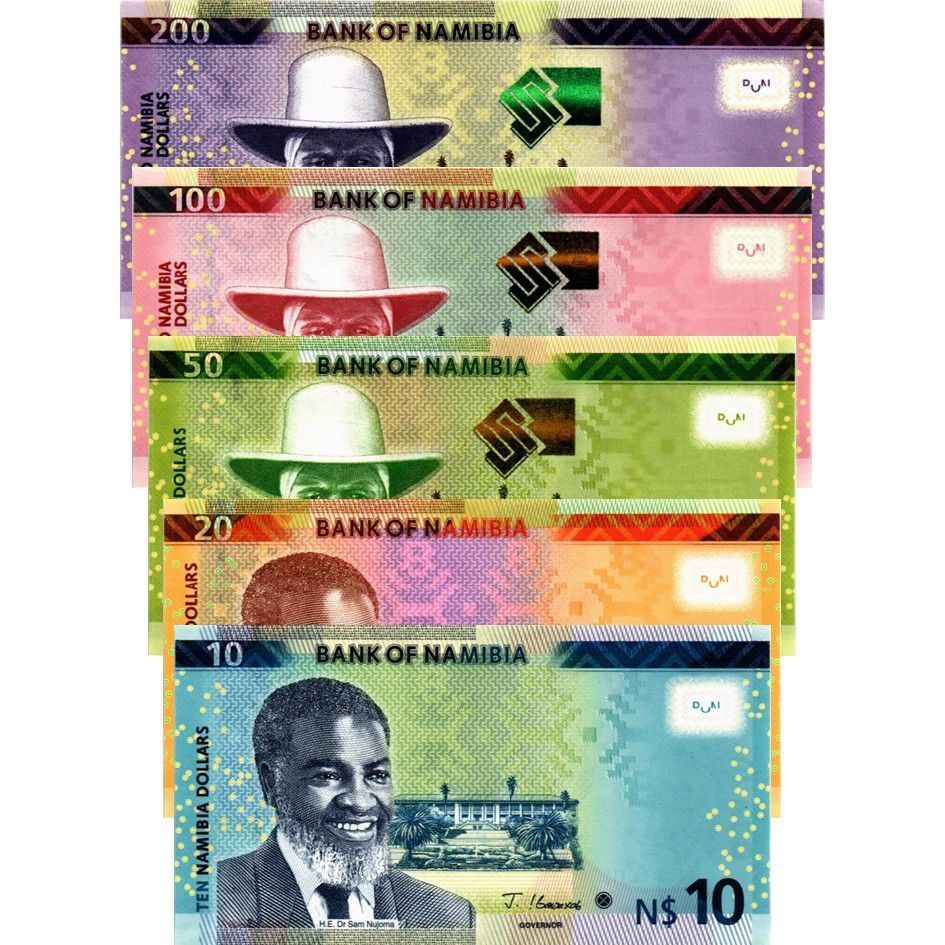 НАМИБИЯ НАБОР 10-20-50-100-200 ДОЛЛАРОВ мини 1