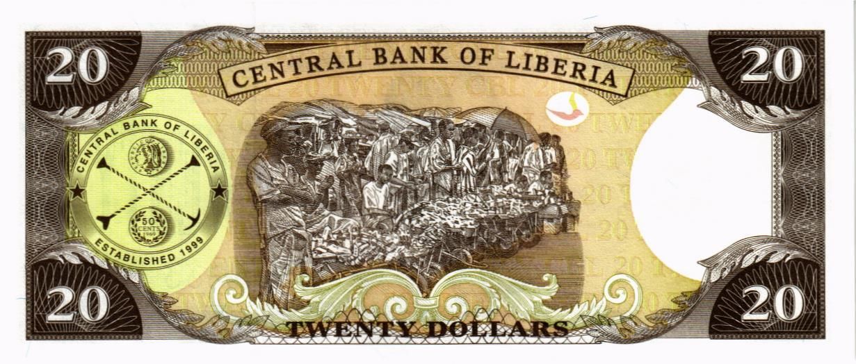 ЛИБЕРИЯ 20 ДОЛЛАРОВ мини 2