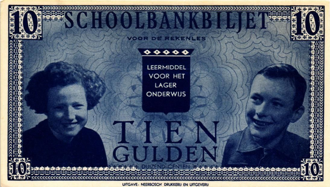 НИДЕРЛАНДЫ 10 ГУЛЬДЕНОВ (ШКОЛЬНЫЕ ДЕНЬГИ)