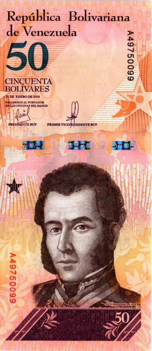 ВЕНЕСУЭЛА 50 БОЛИВАР (15.01.2018) мини 1