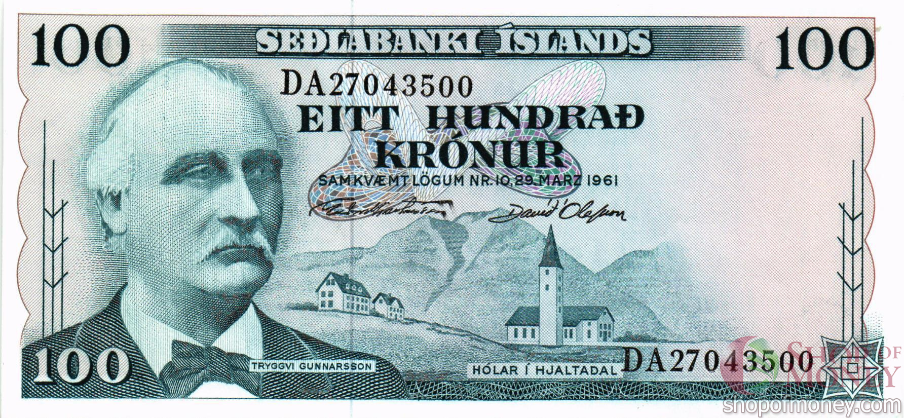 ИСЛАНДИЯ 100 КРОН мини 1