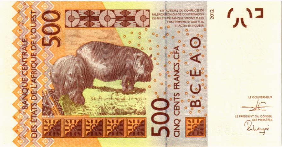 WAS - КОТ-Д'ИВУАР 500 ФРАНКОВ (A) мини 2